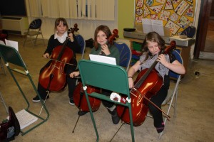 Cellos in action